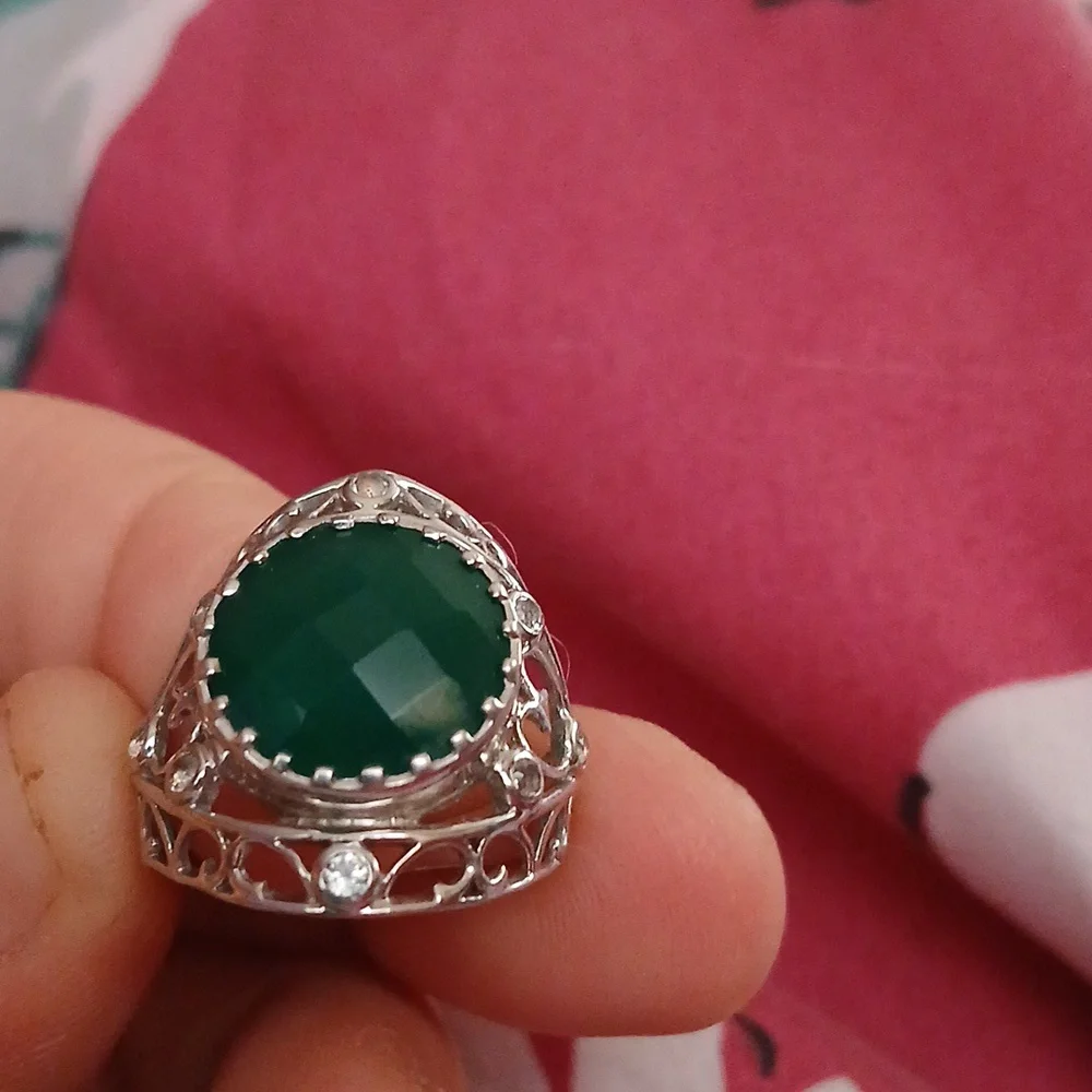 GREEN ONYX RING - Picture 3 of 3
